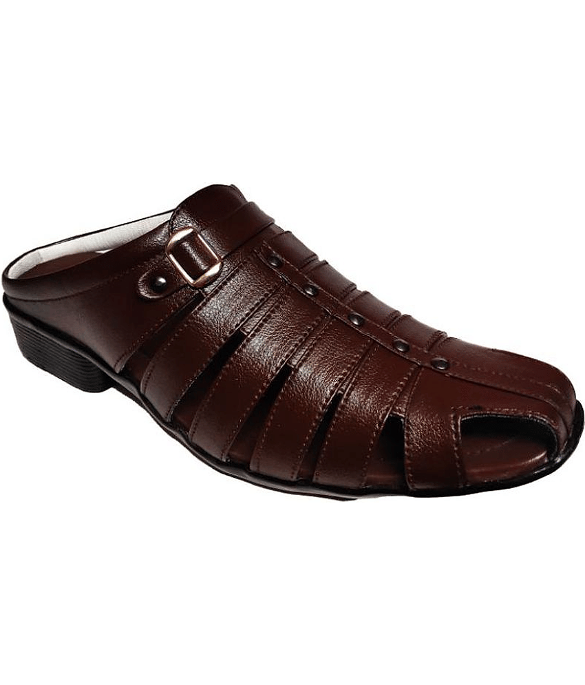 RAGE GAZE - Brown  Men's Sandals