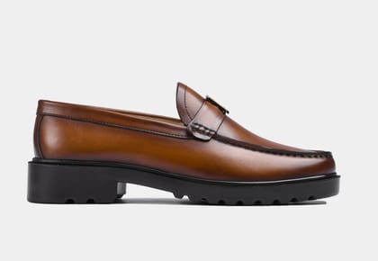 TAN LEATHER LOAFERS | SOLESCULPT LITE (Sale)-UK 6