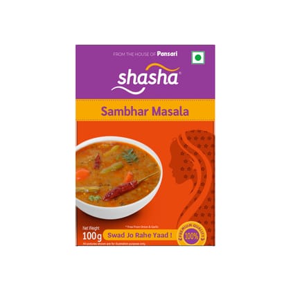 SHASHA SAMBHAR MASALA100g (FROM THE HOUSE OF PANSARI)