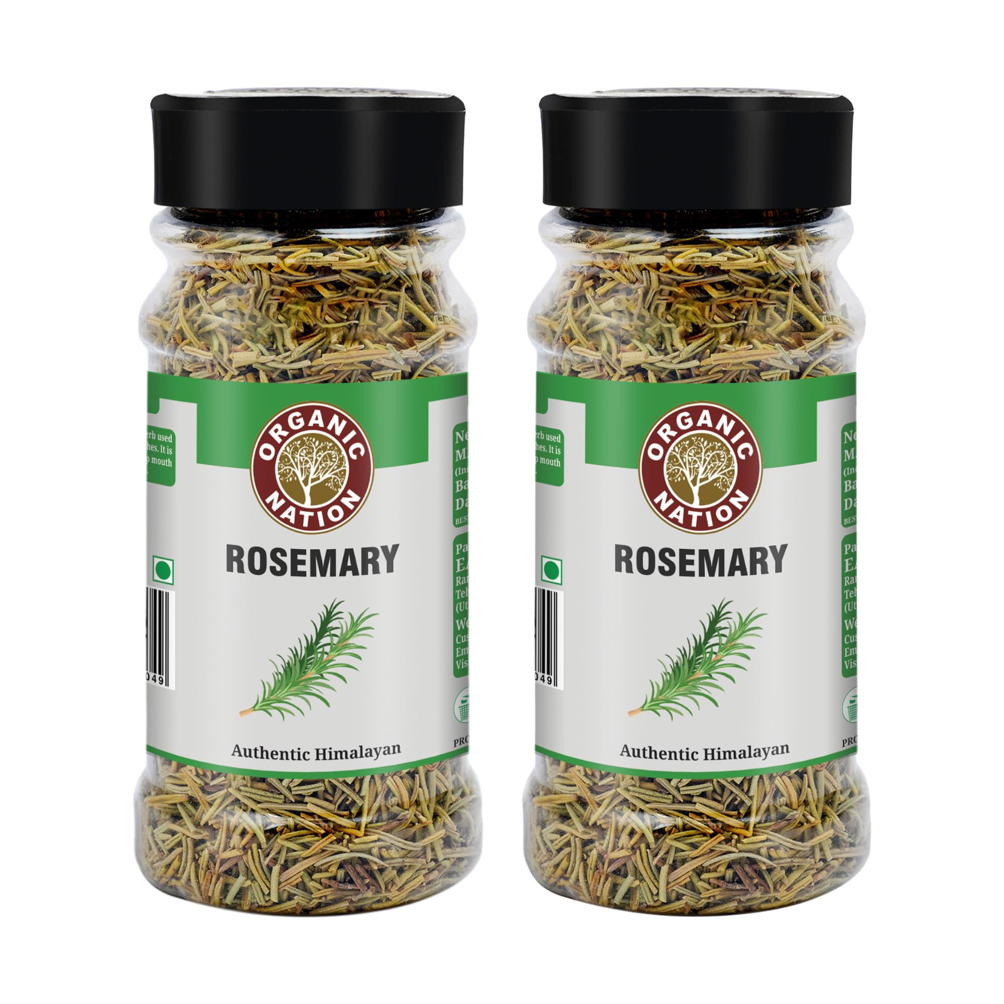 Organic Nation Rosemary 40g (Pack of 2) | Premium Dried Rosemary Leaves | Natural Aromatic Herb | Ideal for Roasting, Baking, Soups & Mediterranean Cooking