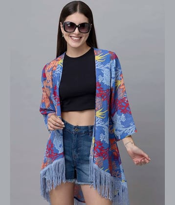 Purys Polyester Blend Women's Shrugs - Blue ( )