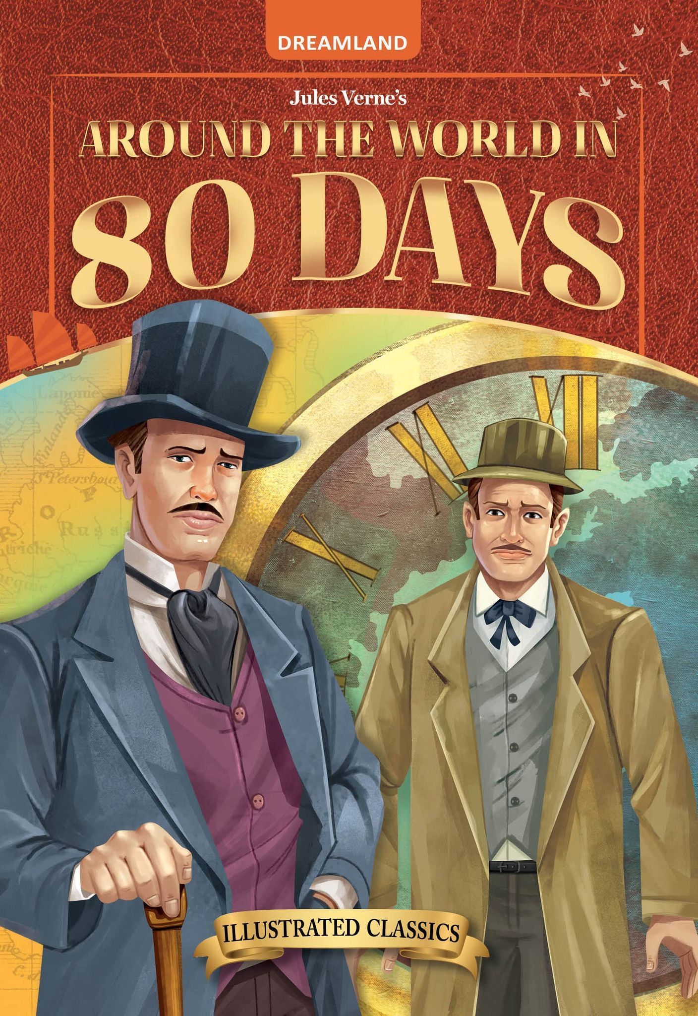 Around the World in 80 days- Illustrated Abridged Classics for Children with Practice Questions [Hardcover] Jules Verne