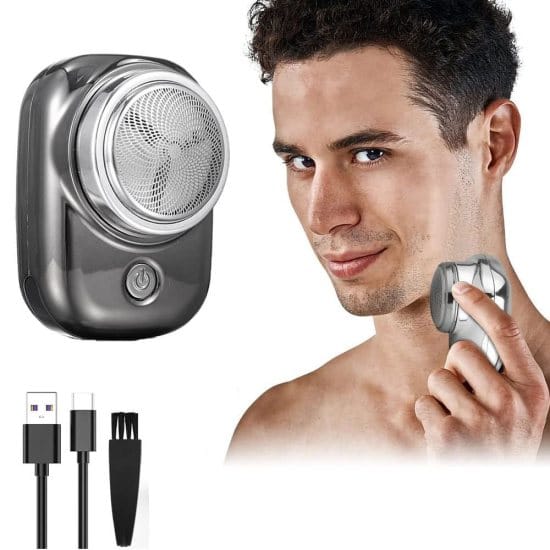WUGO::New Upgrade Mini Electric Shaver For Men Cordless Clean Shaving Machine, Portable Beard Pocket Trimmers Shavers For Body Face Hair, USB Rechargeable Multipurpose Hair Shavers for Beard (Multicolored)