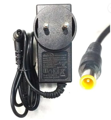 Dishtv 12 W 1 A Wall Charger for Musical Instruments  (Black, Cable Included)