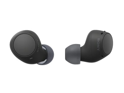 Sony WF-C510 Wireless Bluetooth Earbuds with Mic, TWS, in Ear, Ambient Sound Mode, Small and Comfortable, IPX4, Quick Charge, Multipoint Connectivity, Customized EQ, Up to 22 Hours Battery- Black Sony WF-C510 Wireless Bluetooth Earbuds with Mic, TWS, in 