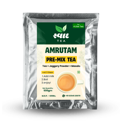 Swaad Amrutam Jaggery Pre-Mix Tea 500g | Authentic Indian Sweet Tea Swaad Amrutam Jaggery Pre-Mix Tea 500g | Authentic Indian Sweet Tea