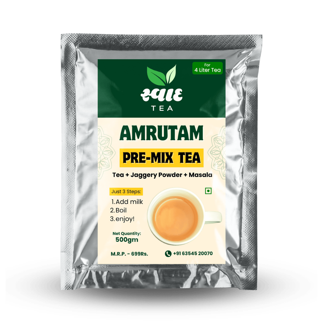 Swaad Amrutam Jaggery Pre-Mix Tea 500g | Authentic Indian Sweet Tea
