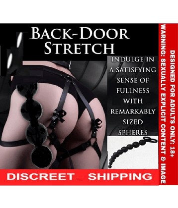 Anal Ball Butt Plug Large Size Black Anal Beads Silicone