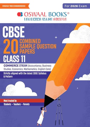 OSWAAL CBSE 20 COMBINED SAMPLE PAPER COMMERCE CLASS 11 (ENGL,ACCOUNT,BUSINES,ECO) || FOR 2026 EXAMS || CHAPTERWISE ||TOPICWISE [Paperback] [Oct 30, 2024] Arihant