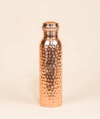 Luxury Hammered Pure Copper Water Bottle for Healthy Living 1000 ml Copper Bottle (Pack of 1, Copper) Luxury Hammered Pure Copper Water Bottle for Healthy Living 1000 ml Copper Bottle (Pack of 1, Copper)