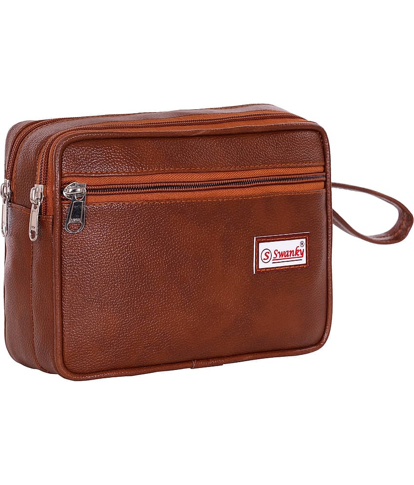 Luggage world Tan Travel Kit Bag ( 1 Pc )