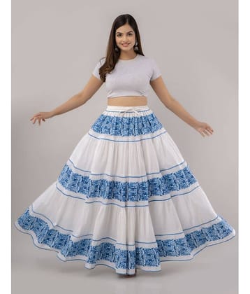 FABRR - White Cotton Women's A-Line Skirt ( Pack of 1 )