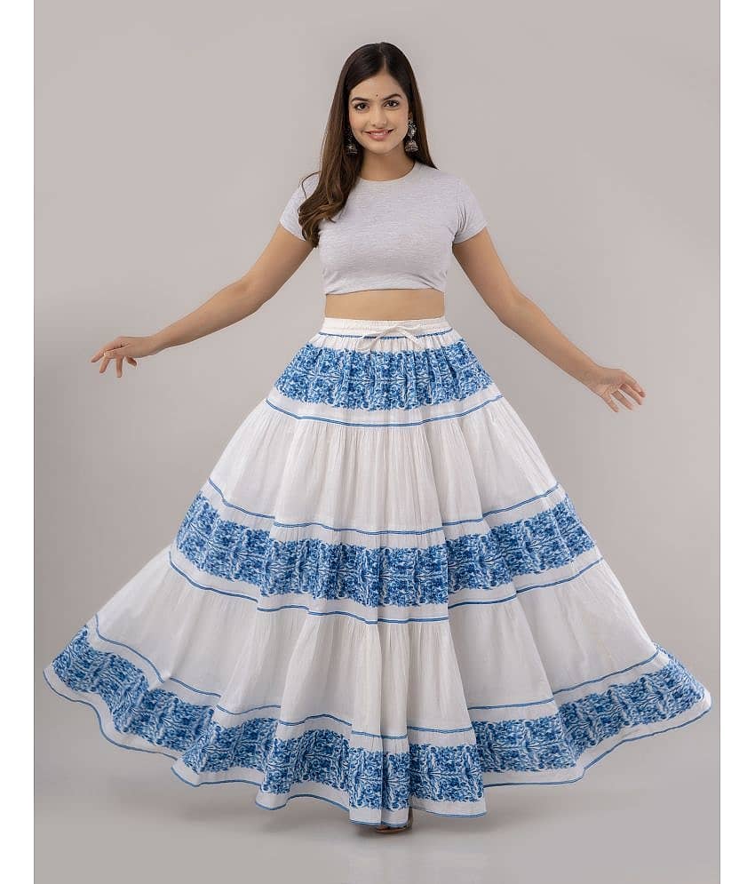 FABRR - White Cotton Women's A-Line Skirt ( Pack of 1 )