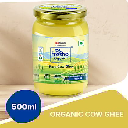 Fresho Organic Cow Ghee/Tuppa Desi, 500 ml