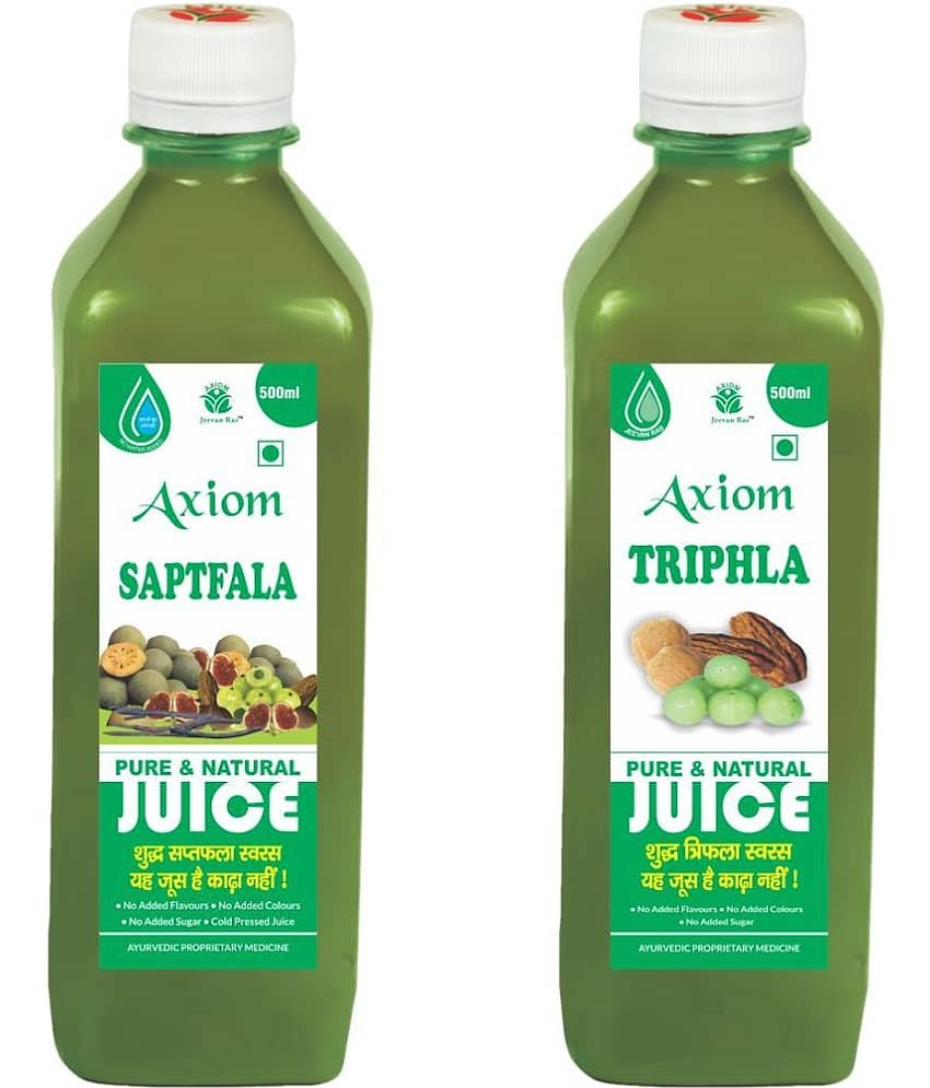 Axiom Triphla Juice 500Ml + Saptfala Juice 500Ml , Ayurvedic Juice