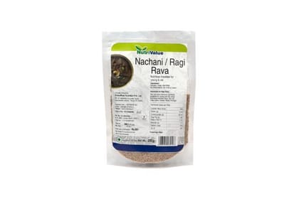 NutriValue Nachani Ragi Rava (200g) | Gluten-Free & High Fiber | Healthy Breakfast Alternative