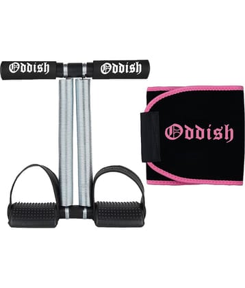ODDISH® Double Spring Tummy Trimmer & Waist Shaping Belt Combo for Men & Women | Ab Exerciser & Body Support Belt for Home Workout & Fitness Training