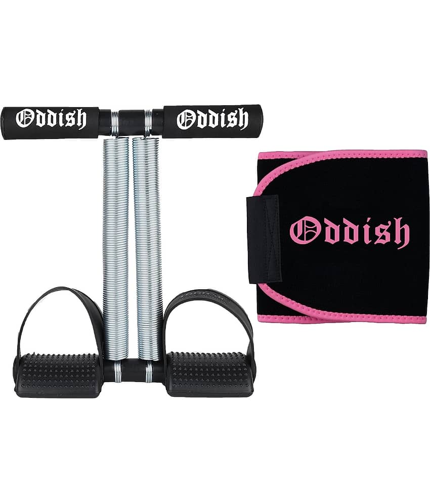 ODDISH® Double Spring Tummy Trimmer & Waist Shaping Belt Combo for Men & Women | Ab Exerciser & Body Support Belt for Home Workout & Fitness Training