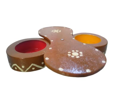 Wooden Haldi Kumkum Holder Wooden Haldi Kumkum Holder
