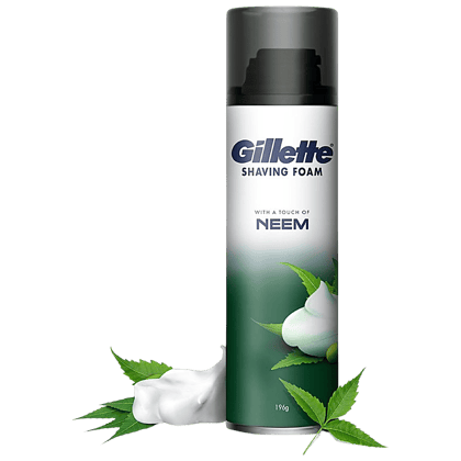 Gillette Shaving Foam with Neem, 196G Gillette Shaving Foam with Neem, 196G
