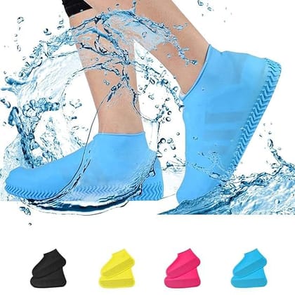 Waterproof Shoe Covers Reusable Silicone Cover Shoes Rain Boots for Men, Women, Kids |Overshoes Protectors for Kitchen, Indoor,Outdoor.Silicone Shoes Cover Random COLOR  (1- PAIR) M SIZE