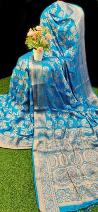 COPPER JAL KHADDI BENARASI SILK