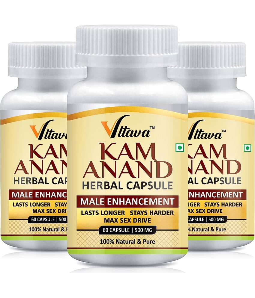 Vltava Kamanand Capsule, Strength & Stamina Increase Energy For Men Wellness 180 gm Unfalvoured Minerals Capsule Pack of 3