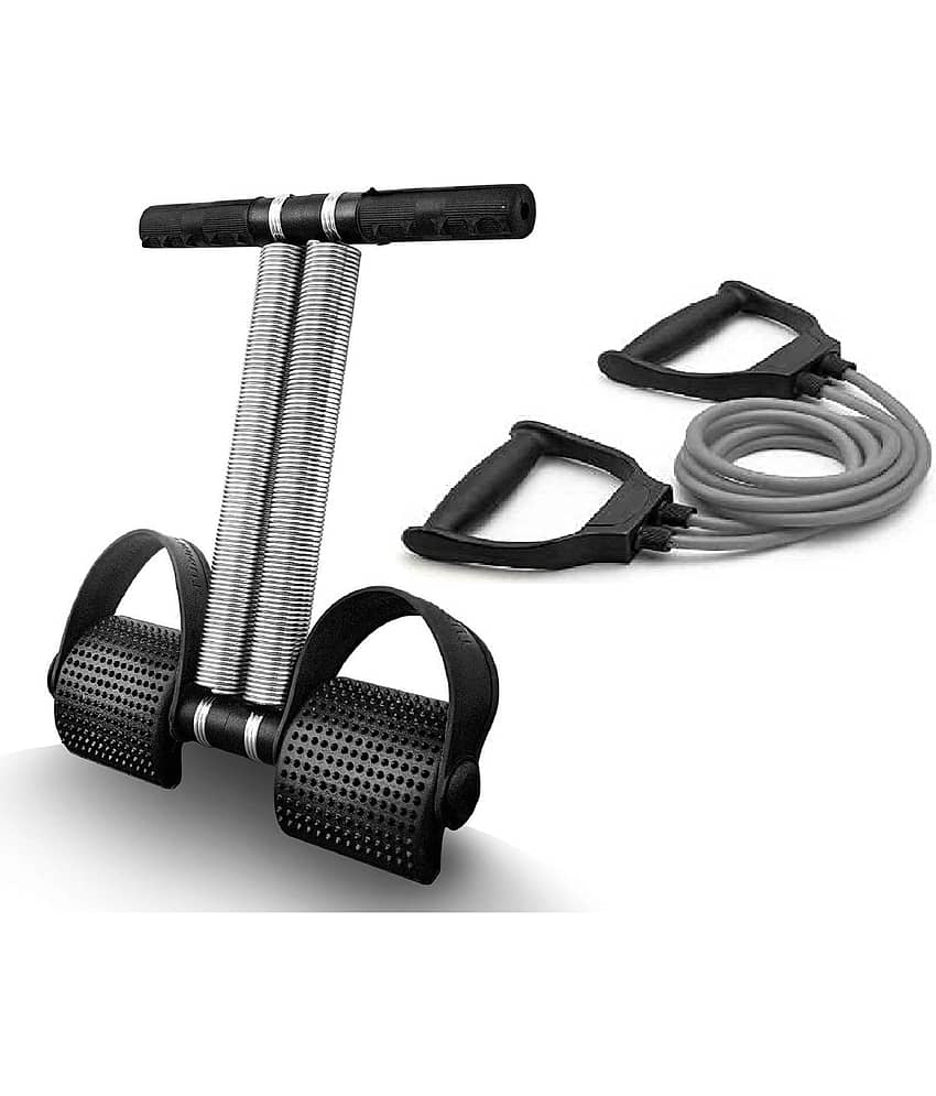 Shopeleven Tummy Trimmer with Toning Tube Double Spring Tummy Trimmer Double Toning Tube Ab Exerciser Resistance Tube Waist Reducer Fitness Equipment