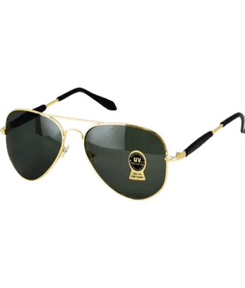 Shambhu S Gold Minimal Sunglasses ( Pack of 1 )