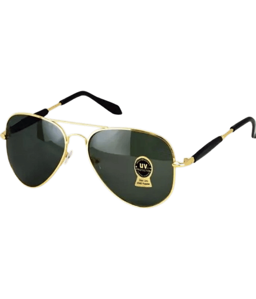 Shambhu S Gold Minimal Sunglasses ( Pack of 1 )