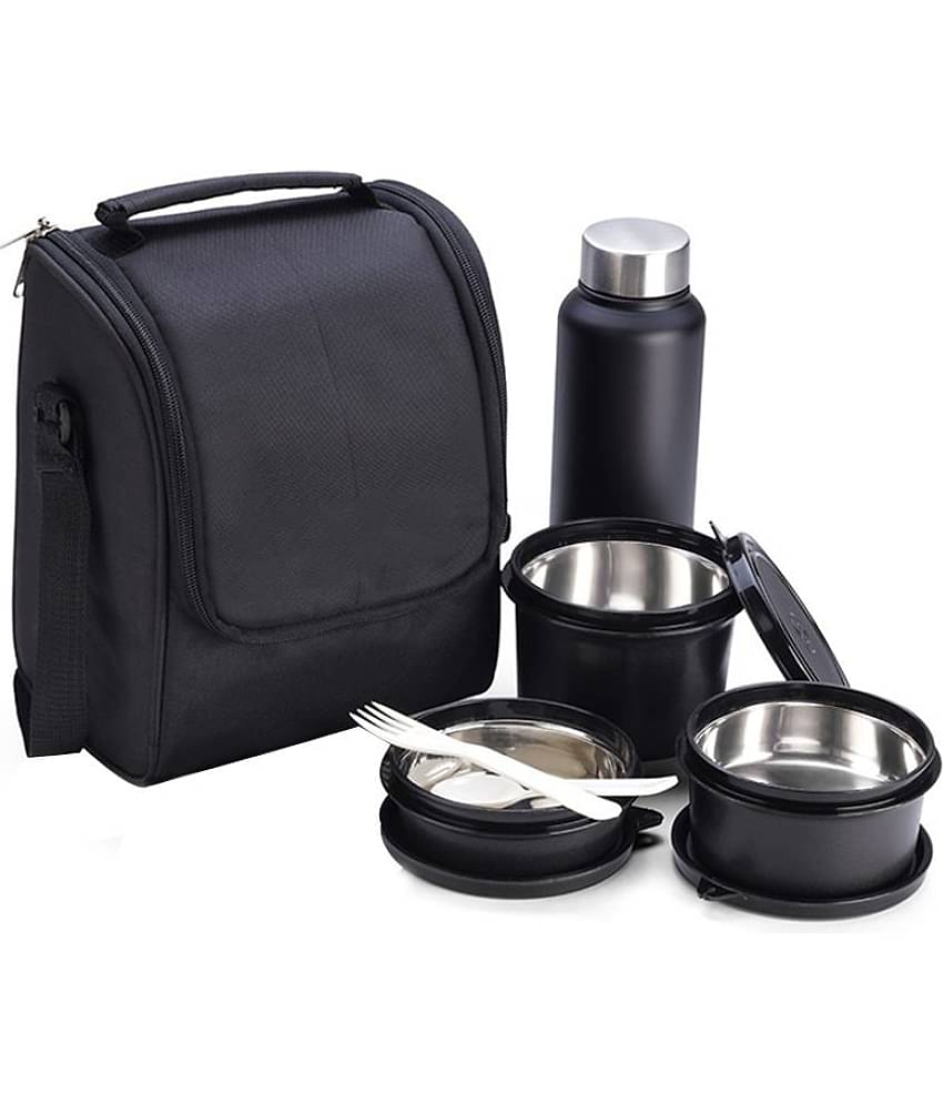 iview kitchenware Kids/College/Office Tiffin Stainless Steel Lunch Box 3 - Container ( Pack of 1 )