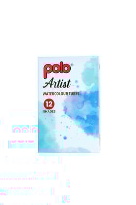 polo Artist Watercolor Paint Set - 12 Vibrant Colors in Tubes, Water Colour Paints for Artists, Students, and Beginners - Ideal for Watercolor Techniques, Blending, and Layering