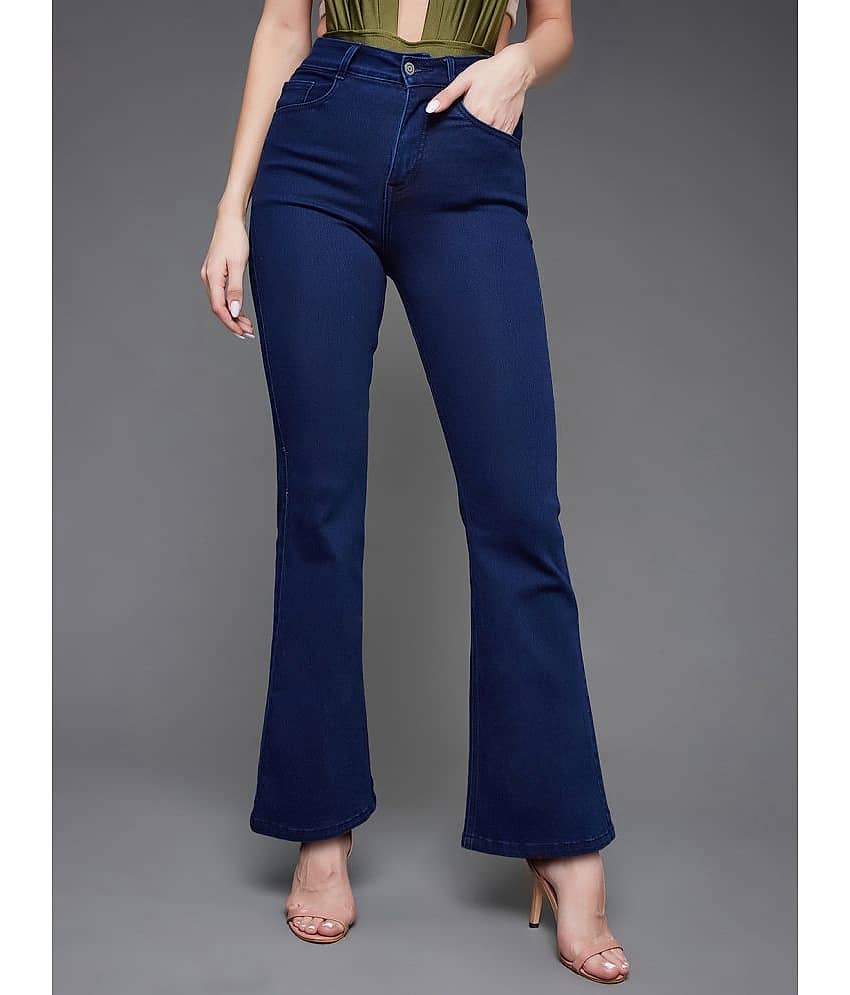 Miss Chase - Navy Blue Denim Bootcut Women's Jeans ( Pack of 1 )