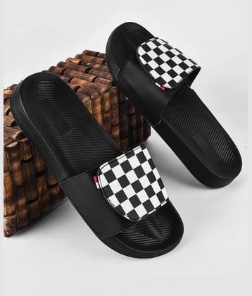 PERY PAO Black Men's Slide Flip Flop