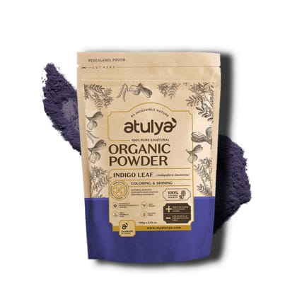 Atulya Indigo Leaf Organic Powder | 100% Pure & Natural - 100gm Atulya Indigo Leaf Organic Powder | 100% Pure & Natural - 100gm