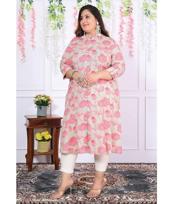 Label Flavia Women Cotton Printed A-line Kurti ( Multicolor )