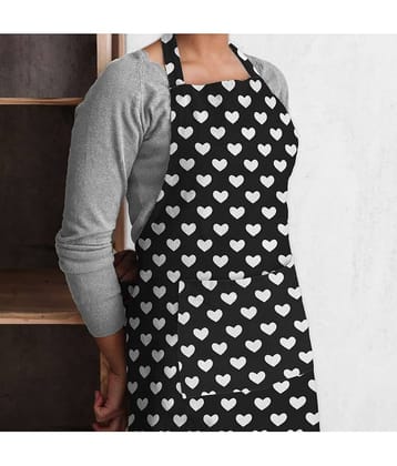 Oasis Hometex Cotton Blend Printed Kitchen Apron with 1 Center Pocket ( Pack of 1 )