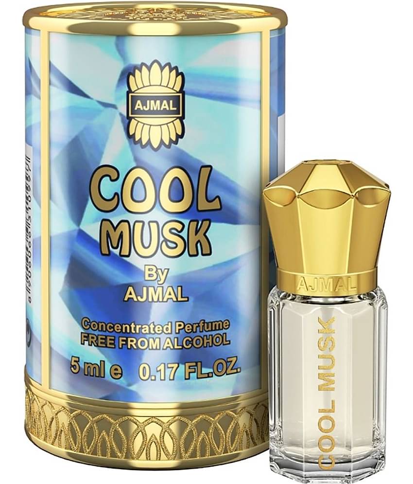 Ajmal COOL MUSK Attar | Floral & Citrus Fragrance | Long Lasting Attar Men & Women - 5 ML Pack of 1