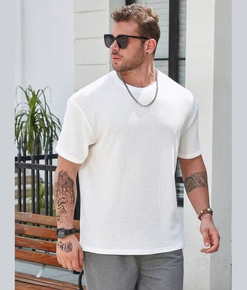 fashion and youth Pack of 1 Cotton Blend Oversized Fit Men's T-Shirt ( Blue )