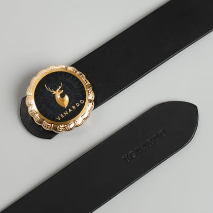 Billy MEN'S BLACK LEATHER BELT FOR MEN
