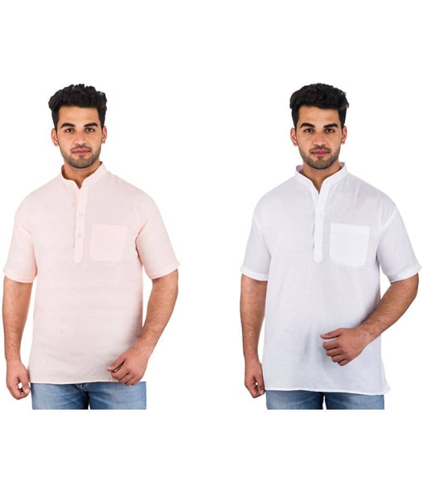 DESHBANDHU DBK Multi 100 Percent Cotton Kurta Pack of 2