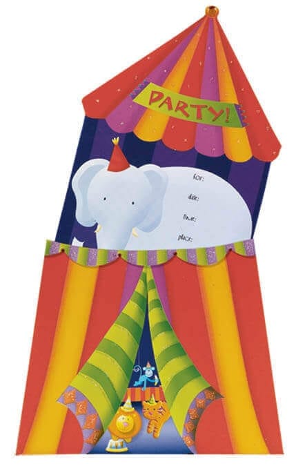 CIRCUS PARTY JUMBO INVITE - Party and Festive Needs | Buy online on ZillyBuy