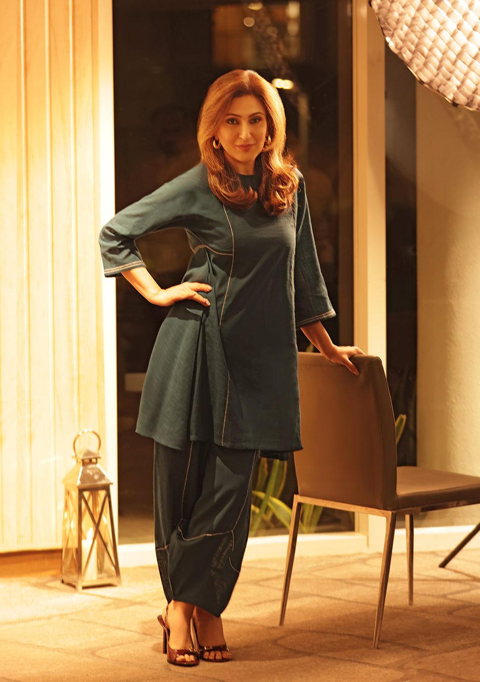 Peacock Haze Co-Ord Set-S