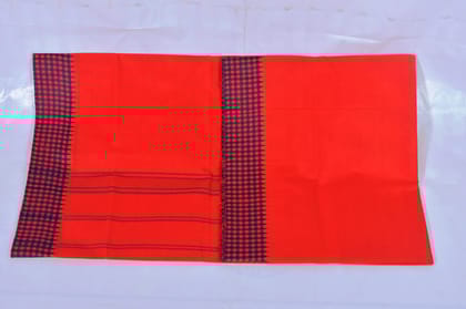 Red Mangalagiri Cotton Saree