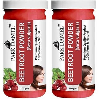 PARK DANIEL Premium Beetroot Powder - For Face Pack And Hair Pack Combo Pack 2 bottles of 100 gms(200 gms) (200 g)