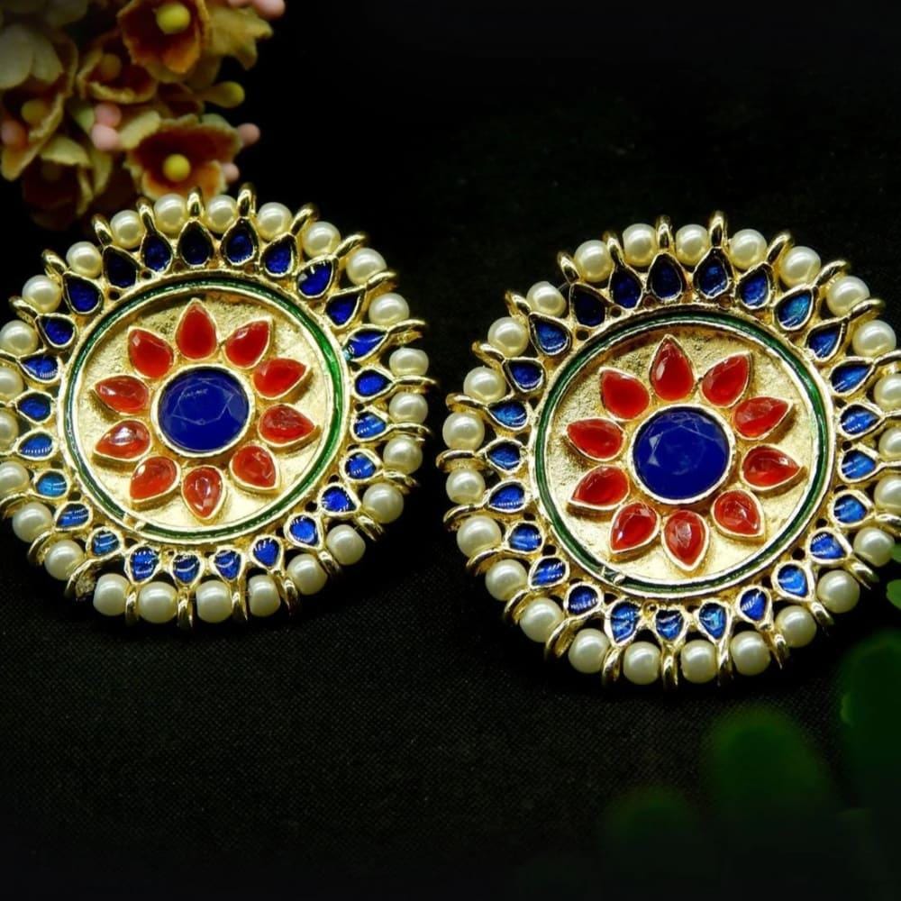Ethnic Oversized Stud Earrings for Women