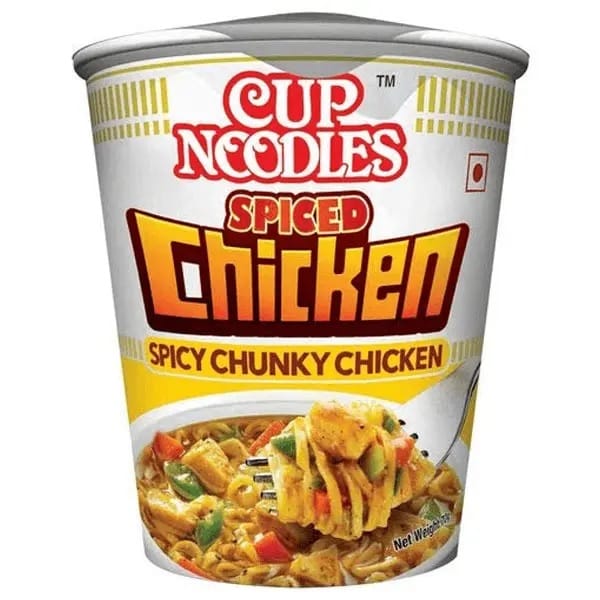 Nissin cup noodles spiced chicken spicy chunky chicken 70 gm