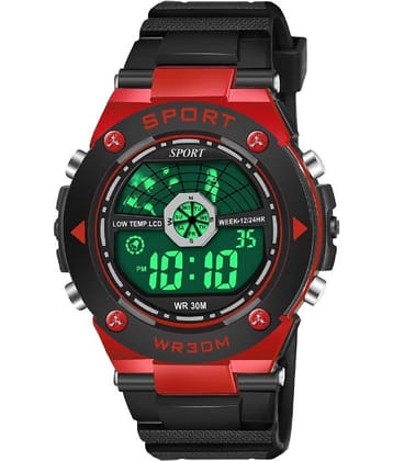 Hala - Black Silicon Digital Men's Watch