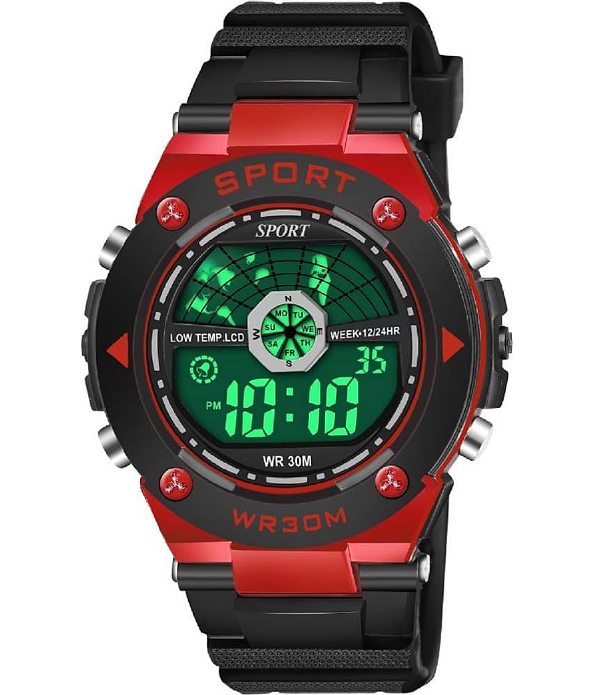 Hala - Black Silicon Digital Men's Watch