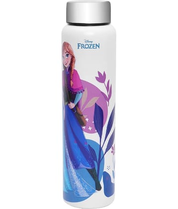 Jaypee Plus Frozen Princess Galaxy Prime White Steel School Water Bottle 900 mL ( Set of 1 )